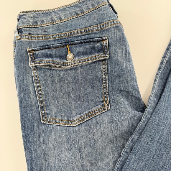 Banana Republic Bootcut Jeans Y2K Women 14 Long Blue Denim Pants 32/14 Stretch - Picture 3 of 10